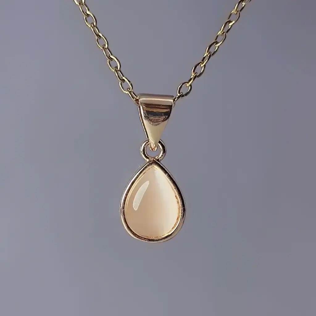 Pink little pearl drop pendant