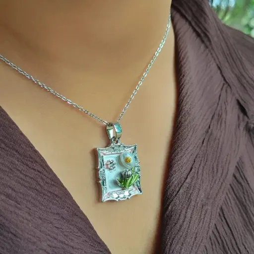 Rose Photo Frame Pinteresty Pendant